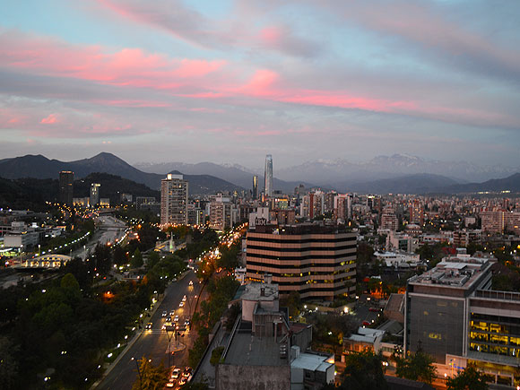 Sunset over Santiago