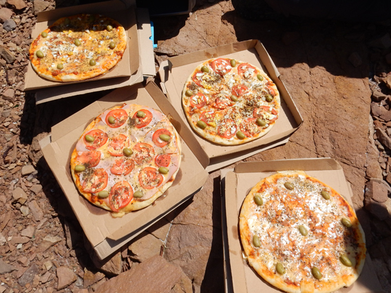 Pizza at Caleta Sara